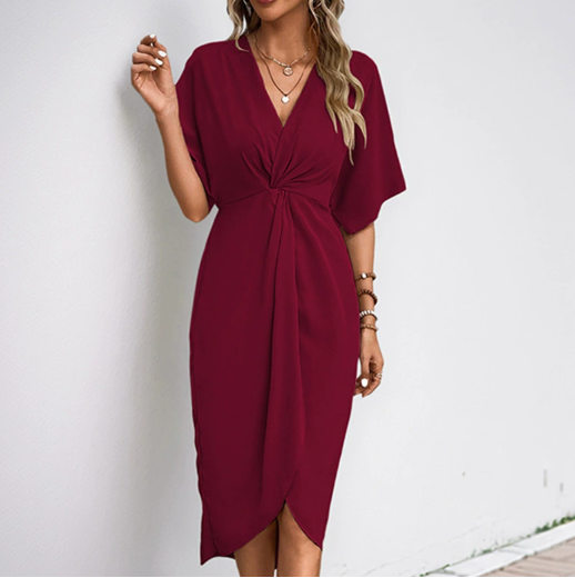 Harper | Wrap Dress with V-Neckline for Women