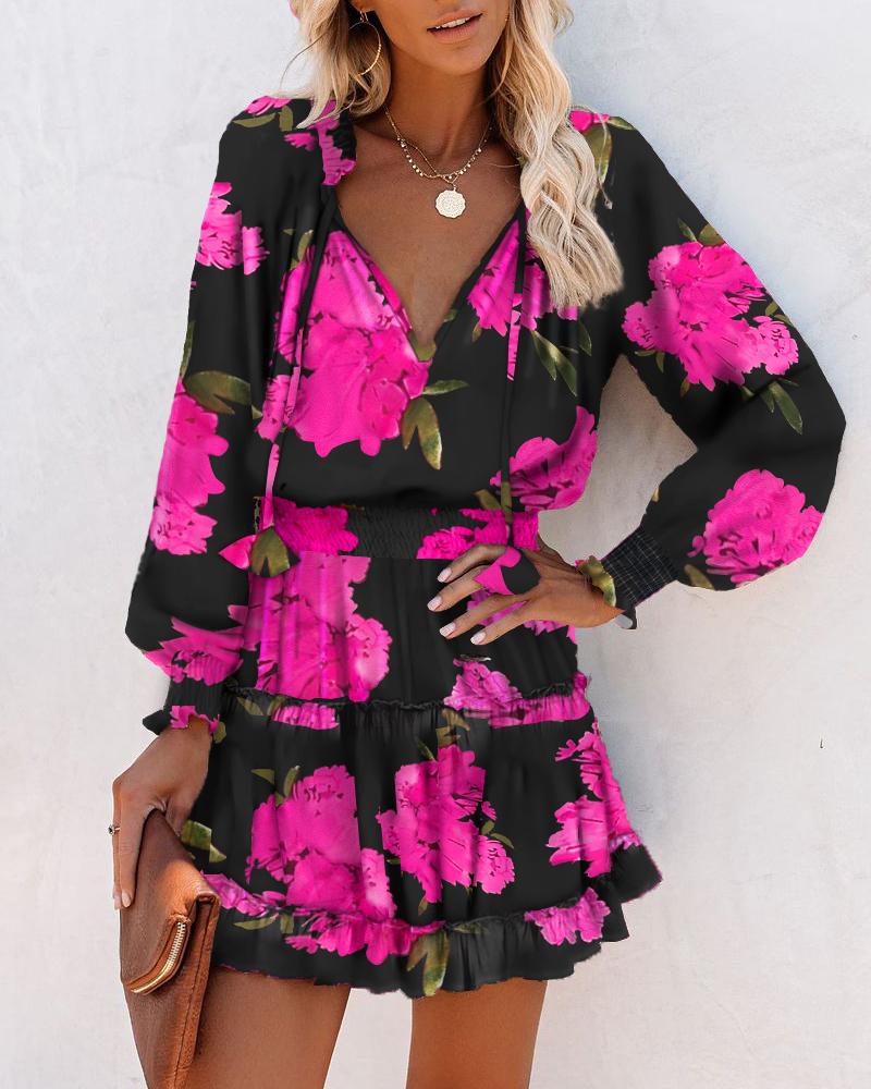 Zoe | Bold Floral Mini Dress for Vibrant Elegance - Image 1