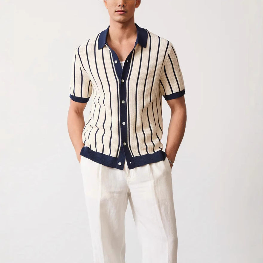 Russell | Men's Vertical Striped Button-Down Shirt