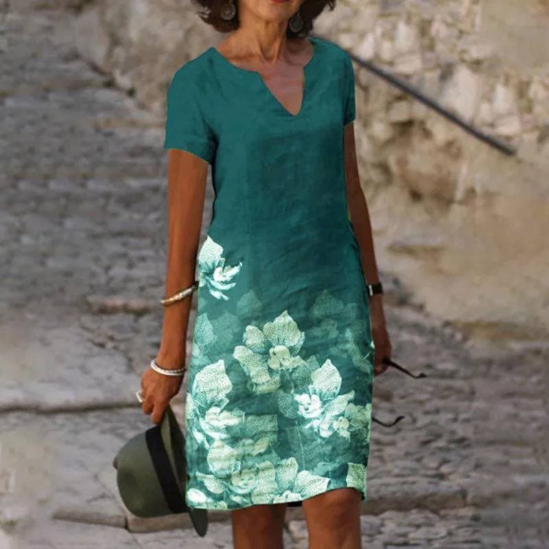 Helen | Stylish V-neck Long Sleeve Button Design Blouse - Image 2